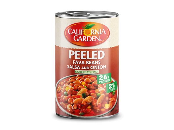 Peeled Fava Beans with Salsa & Onion