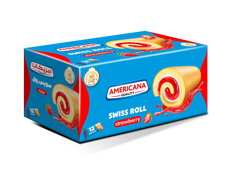Vanilla Swiss Rolls with Strawberry Jam