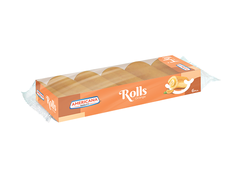 6 pcs Orange Swiss Rolls