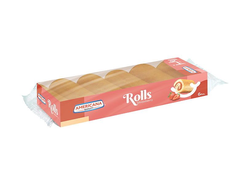 6 pcs Vanilla Swiss Rollswith Strawberry Jam