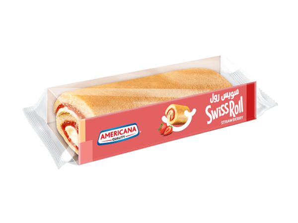 Large Vanilla Swiss Roll with Strawberry