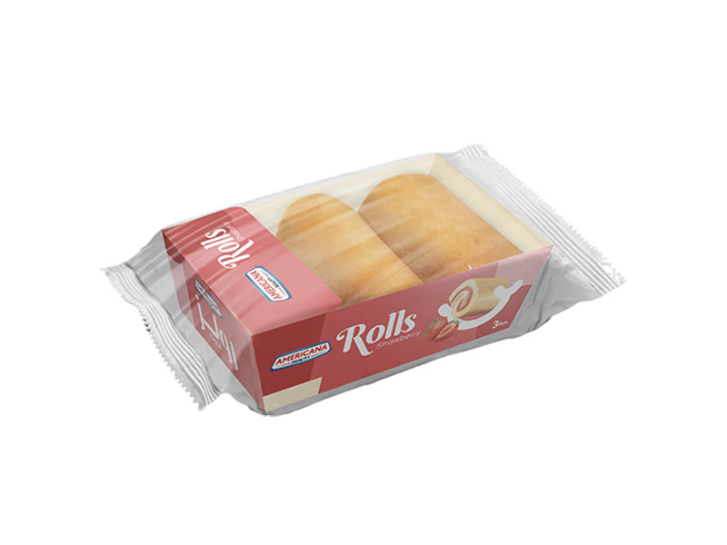 3 pcs Vanilla Swiss Rolls with Strawberry Jam