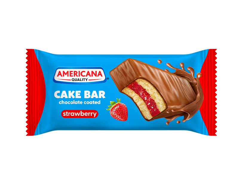 Chocolate Coated Strawberry Cake Bar