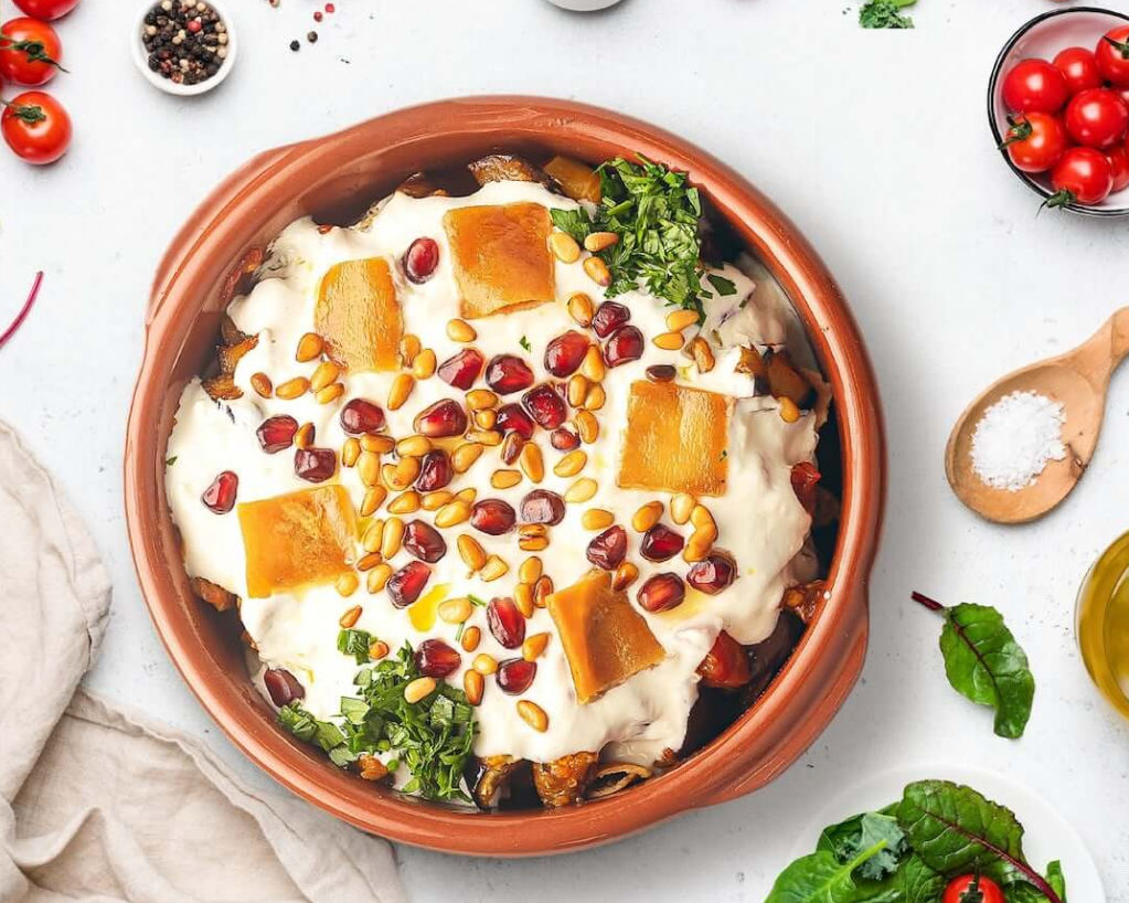 Fava Beans and Eggplants Fatah