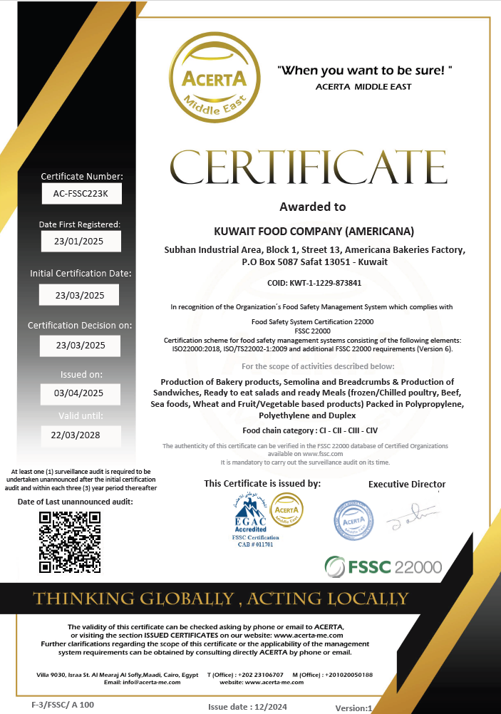Food Safety System Certification 22000